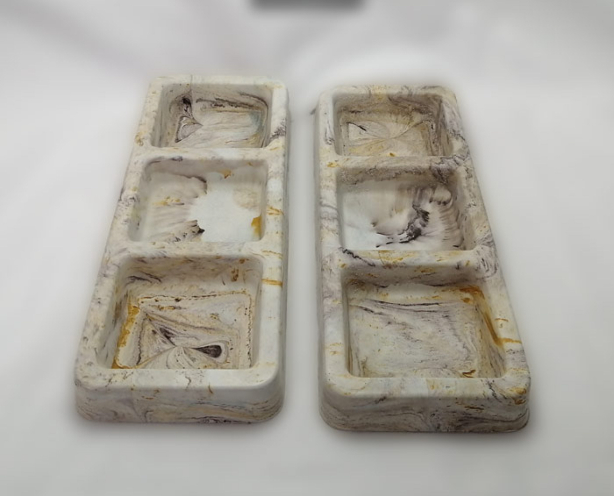ست آجیل خوری مستطیل گل ماشی